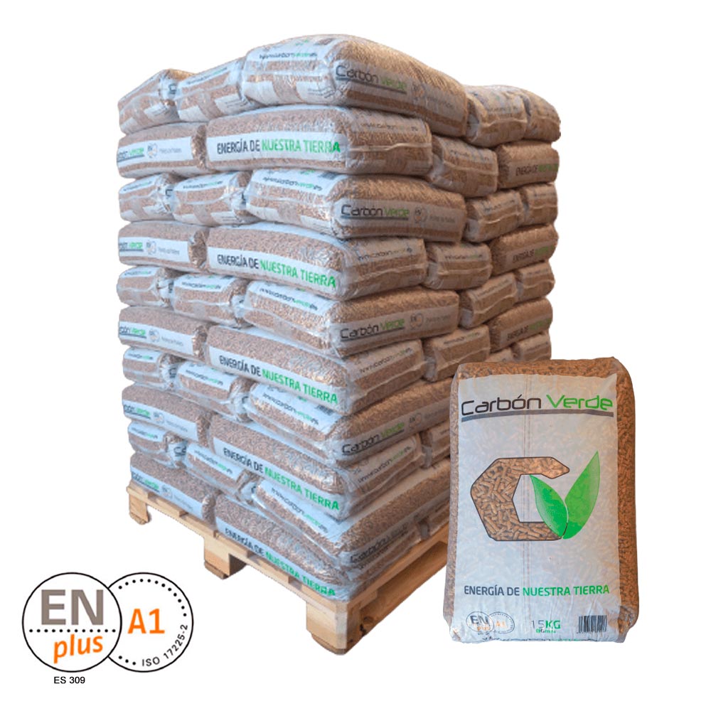 Carbón Verde Pellet – Paleta de 70 sacos de 15 kg
