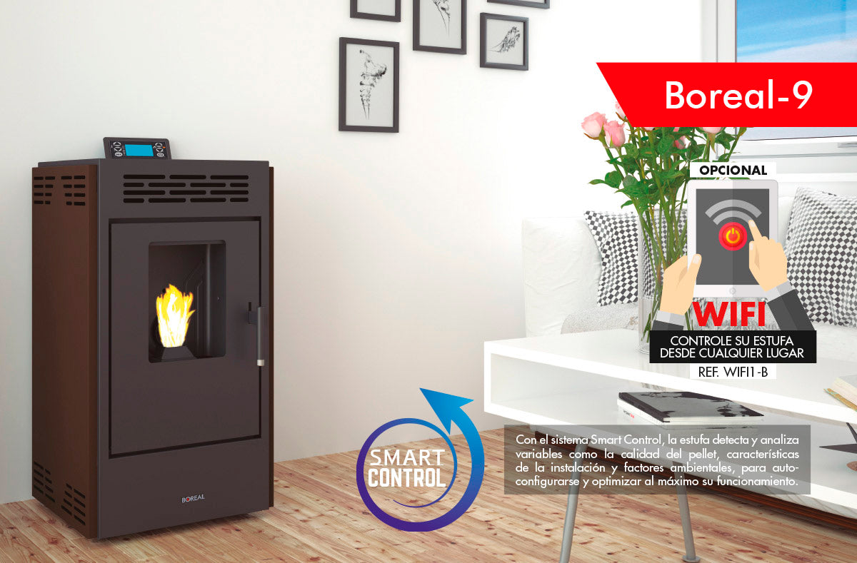 Estufa de pellets Boreal Slim 9