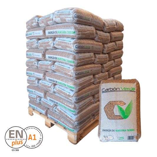 Carbón Verde Pellet – Paleta de 70 sacos de 15 kg
