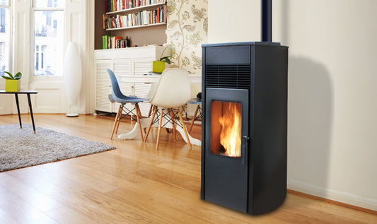 Estufas de pellets de diseño ROBERTA Salida superior